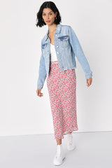 Cooler Than You Light Wash Distressed Denim Jacket