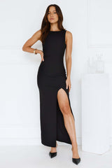 Starlit Grace Maxi Dress Black