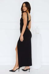 Starlit Grace Maxi Dress Black