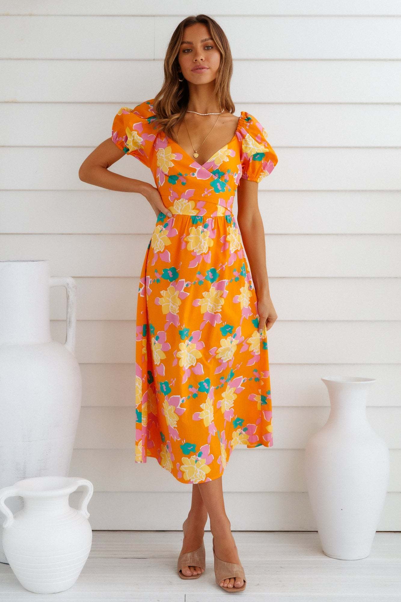 Neon Gardens Midi Dress