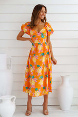 Neon Gardens Midi Dress
