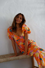 Neon Gardens Midi Dress