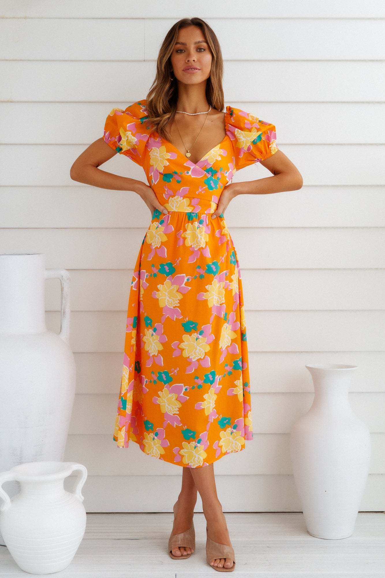 Neon Gardens Midi Dress